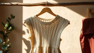 Showcasing a handcrafted dress inspired by nature, featured on https://www.ound-ound.com.