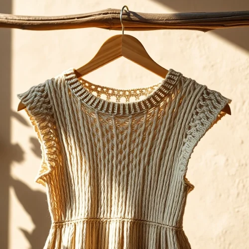 Showcasing a handcrafted dress inspired by nature, featured on https://www.ound-ound.com.