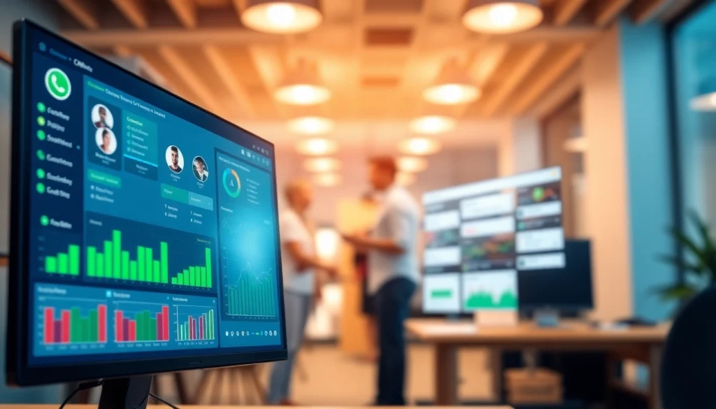 Understanding What is a CRM for WhatsApp through an illustrated dashboard interface.