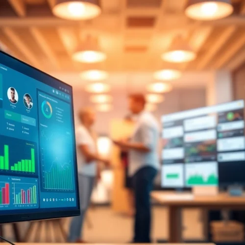 Understanding What is a CRM for WhatsApp through an illustrated dashboard interface.