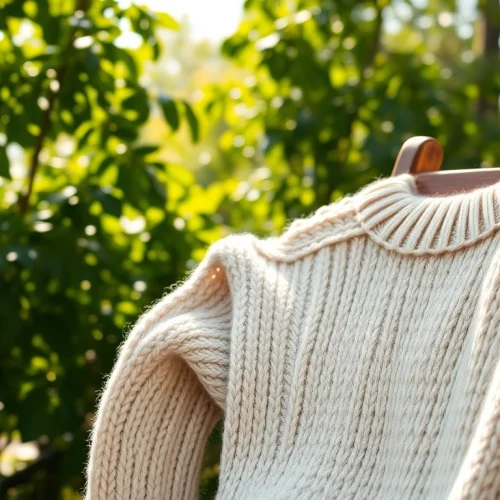 Highlight handcrafted garments from https://www.ound-ound.com against a natural backdrop.