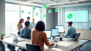 Understanding What is a CRM for WhatsApp through a professional business collaboration scene.