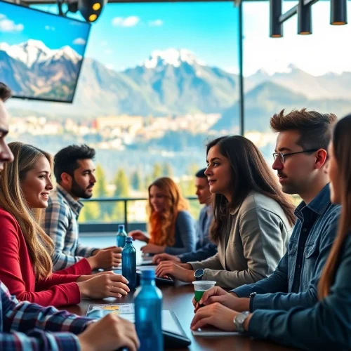 Engage in sports betting in British Columbia with diverse participants in a lively environment.