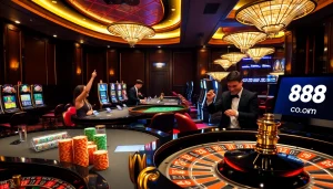 Experience the excitement of gambling at 888b.com with vibrant tables and winning moments.