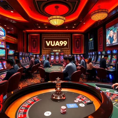 VUA99 casino offers an exciting gaming experience with vibrant slot machines and live betting tables.