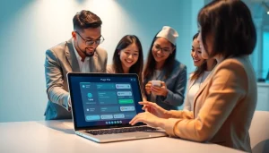 전문 금융 환경에서 소액결제를 위한 매력적인 디지털 인터페이스.