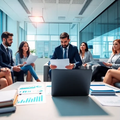 VAT Services in UAE showcased by diverse auditing professionals in a modern office setting.