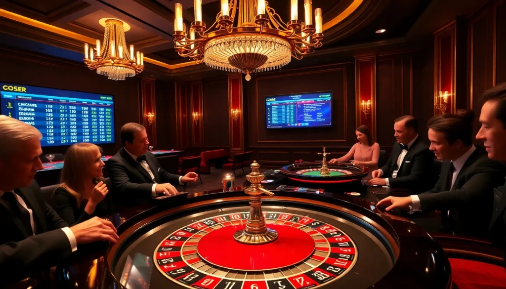 Engaging players at the roulette table showcasing bets and high stakes at https://789p.build/ casino.