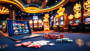 Menggambarkan suasana perjudian online yang menarik, situs judi dengan penuh semangat dan energi.