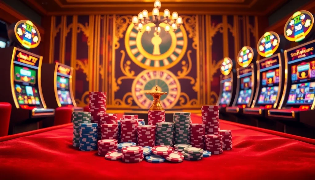 Experience the excitement of Trang chủ MMOO with vibrant casino tables and lively slot machines.