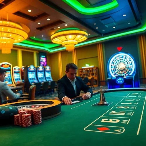 Experience the thrills of online gambling at giaimanhacai.news featuring poker action and slot machines.