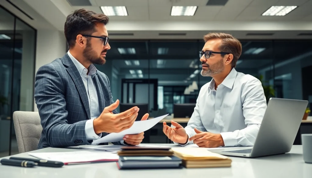 신용카드 현금화 방법과 금융 솔루션을 논의하는 전문가의 모습