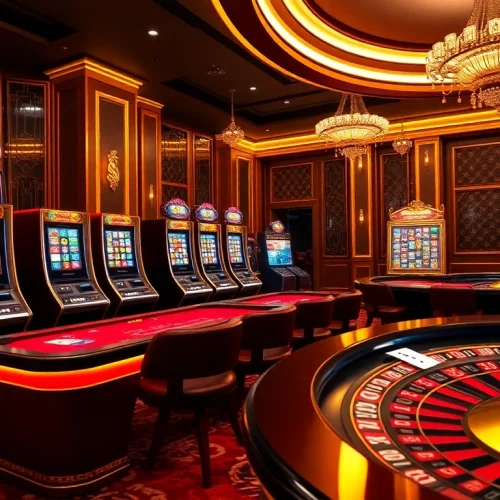 Exciting gaming experience on Trang chủ SC88 with vibrant slot machines and roulette tables