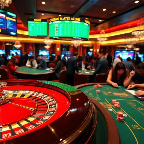 Experience thrilling gaming excitement at 789BET with vibrant casino tables and lively players.