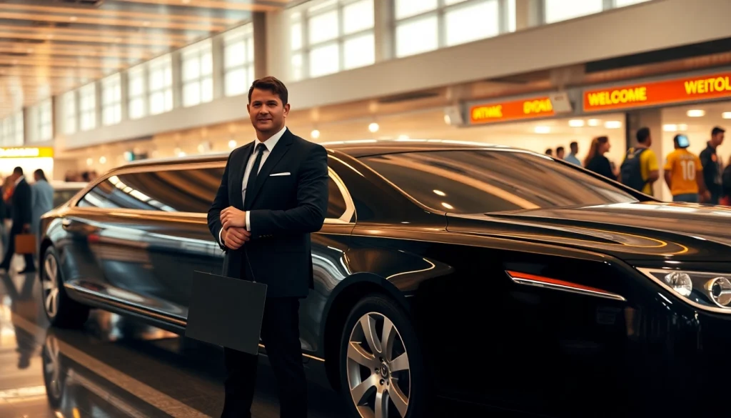World Cup Group Transportation in a luxury limousine at LAX, ready for travelers.
