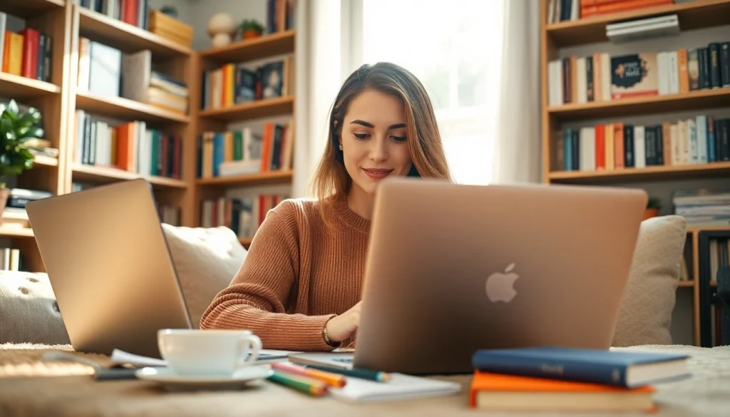 Engaging writing scene on https://giveaways4mom.com showcasing a lifestyle blogger's workspace.