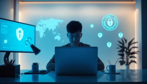 Download 快连VPN in a modern digital workspace with global connectivity.