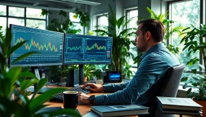 Utilize hotforex mt4 for advanced trading, showcasing a professional trader at work.