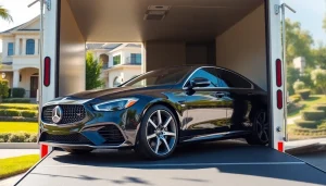 Experience premium auto transport services at https://luxuryautocarriers.com, showcasing a luxurious vehicle in safe hands.