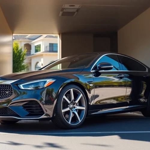 Experience premium auto transport services at https://luxuryautocarriers.com, showcasing a luxurious vehicle in safe hands.