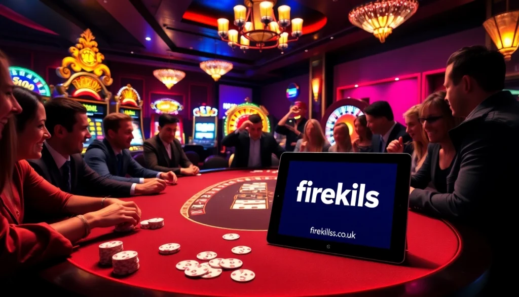 Experience high-stakes poker at firekills.co.uk with thrilling casino visuals and vibrant atmosphere.