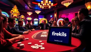 Experience high-stakes poker at firekills.co.uk with thrilling casino visuals and vibrant atmosphere.