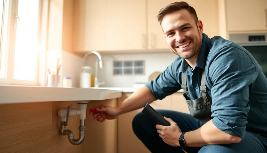 Fixing a leak in a kitchen sink by a plumber from https://speedyservicestoday.com.au showcasing professionalism.