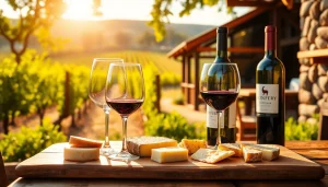 Enjoying a wine tasting experience at a beautiful Winery Sacramento with artisan cheese.