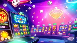 Bermain ungu toto dengan antarmuka gaming yang menarik dan cerah