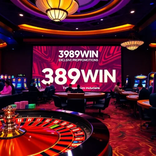 Experience thrilling moments at 389WIN with vibrant poker chips and roulette wheels.