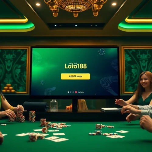 Engage with high-stakes action in a sophisticated casino highlighting Đăng Ký Loto188 options.