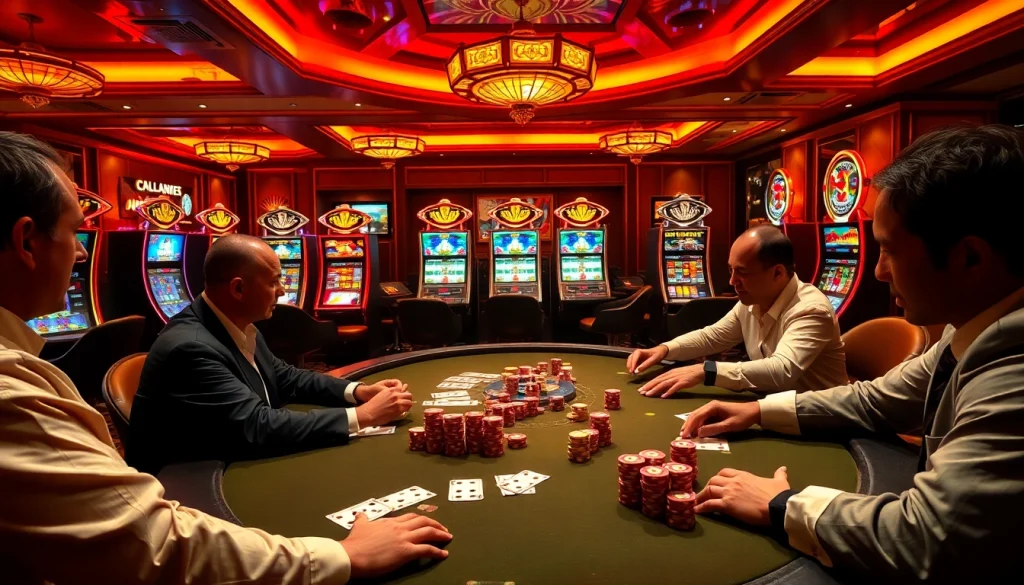 Experience a thrilling poker game as players strategize around a table, featuring hidden wiki official resources subtly displayed.
