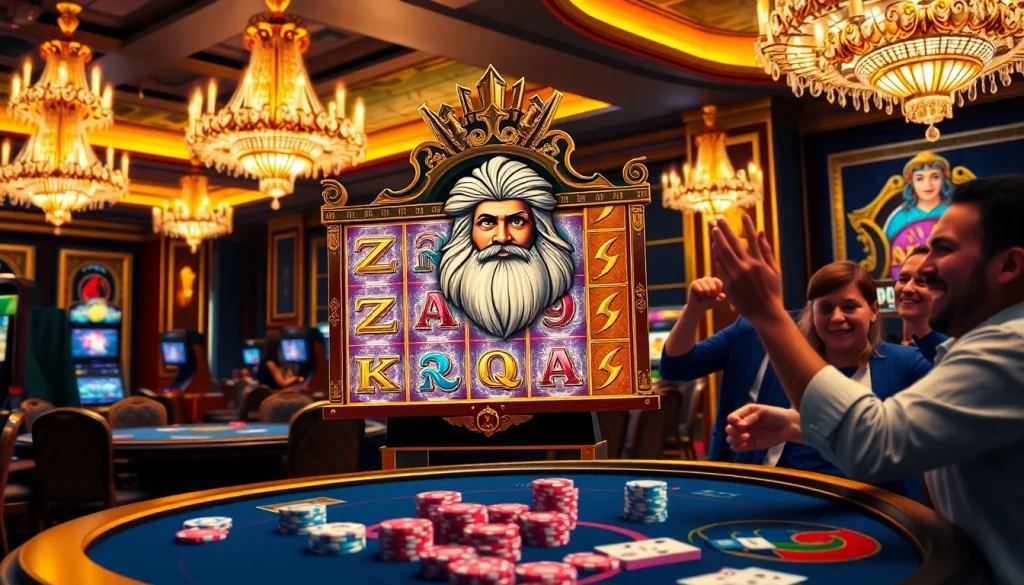 Experience thrilling wins with the slot zeus machine in an exciting casino setting.