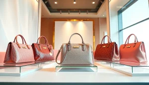 레플리카사이트에서 고품질 명품 가방을 선보이는 세련된 디스플레이