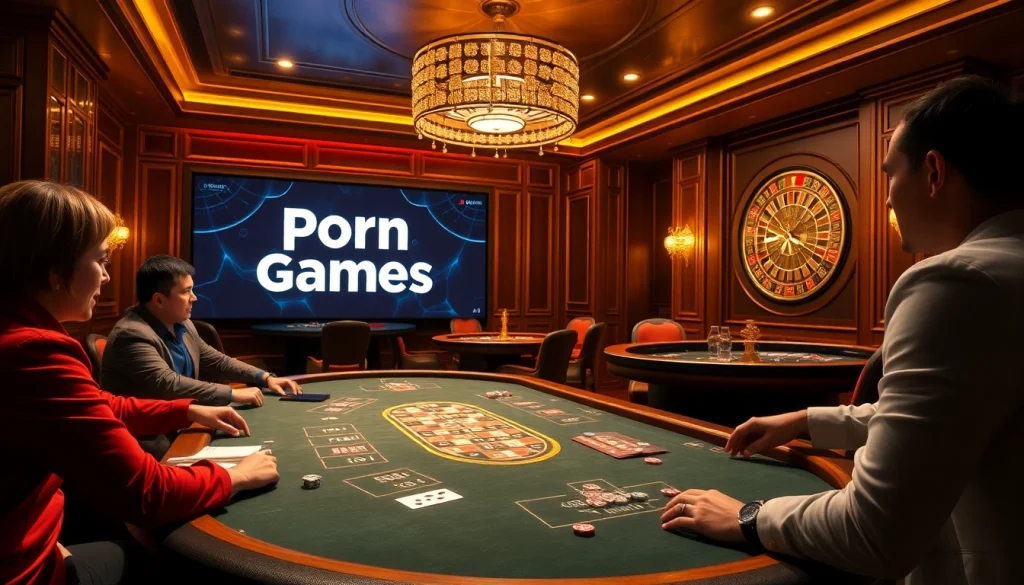Experience thrilling gameplay with immersive porn games ai at a luxurious casino table.