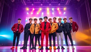 BTS members showcasing their unique styles and personalities in a vibrant concert setting.