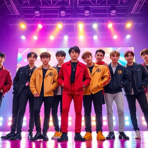 BTS members showcasing their unique styles and personalities in a vibrant concert setting.