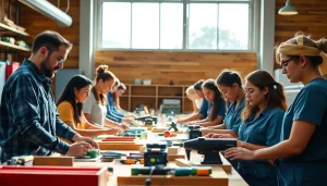 Hands-on training at trade schools in Hawaii, showcasing engaged students learning skills.