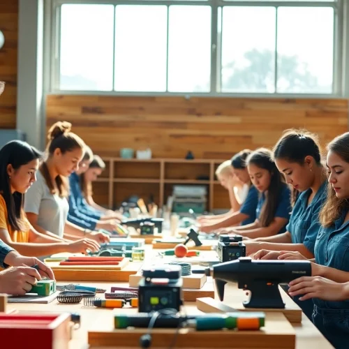 Hands-on training at trade schools in Hawaii, showcasing engaged students learning skills.