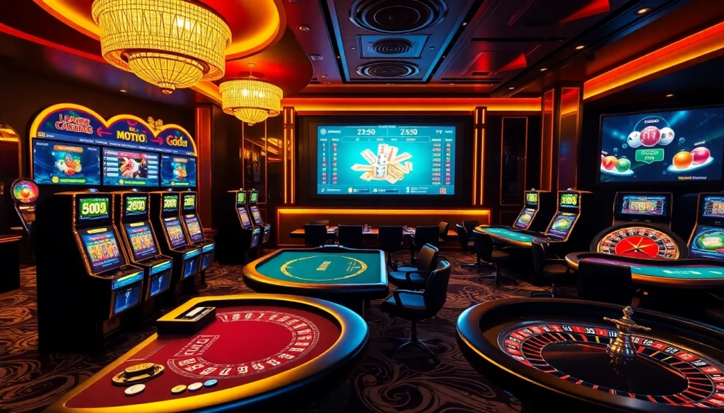 Xem tỷ số trực tuyến 7m with vibrant casino tables and exciting live scores display.