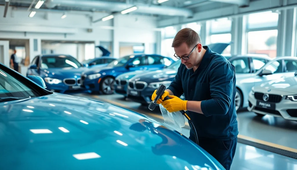 Experience premium car detailing Chattanooga with skilled professionals in a bright setting.