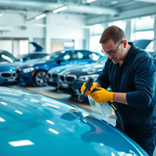 Experience premium car detailing Chattanooga with skilled professionals in a bright setting.