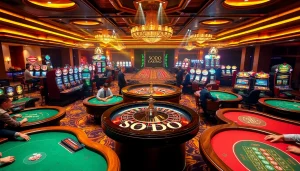 Experience thrilling gameplay at SODO CASINO, featuring vibrant tables and high-stakes excitement.