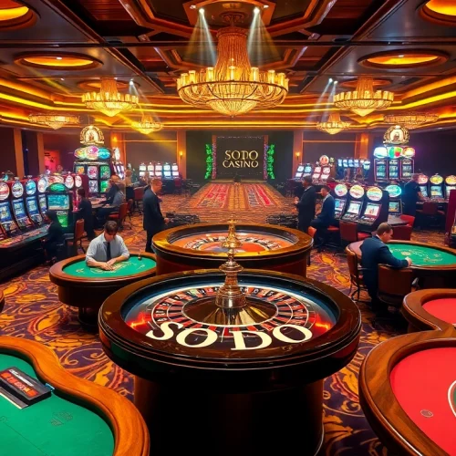 Experience thrilling gameplay at SODO CASINO, featuring vibrant tables and high-stakes excitement.