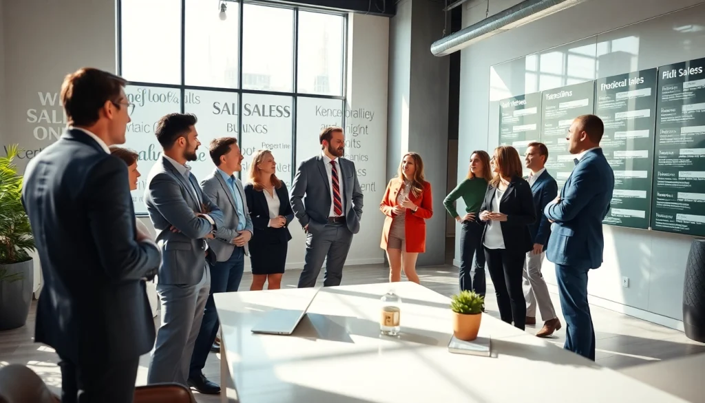 Engaging scene showcasing a professional environment to find a job board for sales roles.