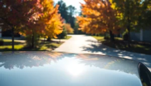 Enhance your vehicle's style with window tint Chattanooga in a vibrant suburban setting.