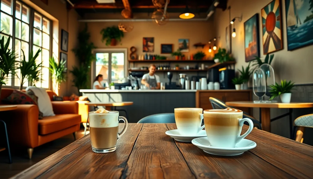 Genieße aromatischen Kaffee im Coffee Shop Lloret de Mar bei einem gemütlichen Ambiente.