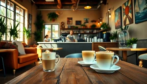 Genieße aromatischen Kaffee im Coffee Shop Lloret de Mar bei einem gemütlichen Ambiente.