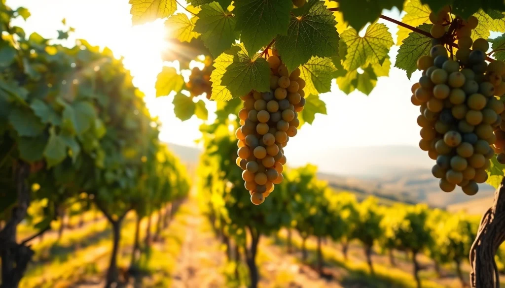 Harvesting ripe grapes at wineries in Clarksburg showcasing scenic vineyards.