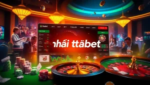 Engaging image of the nhà cái thabet online casino interface with dynamic gambling elements.
